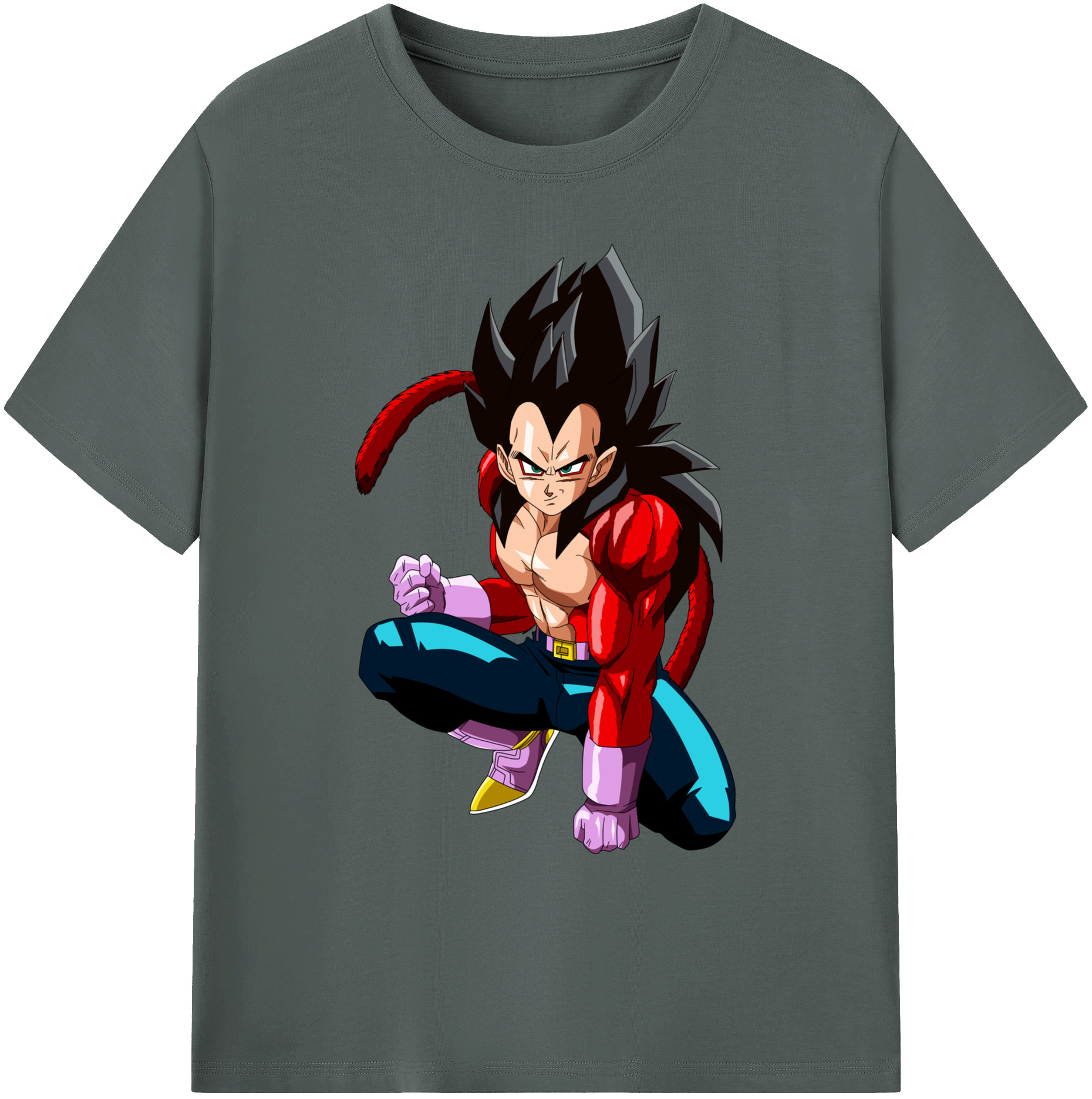 （画像用） ドラゴンボール ベジータ四世（Bejīta Yonsei）DRAGON BALL Vegeta IV 綿100％ メンズ半袖Tシャツ｜肌触りやわらか＆通気性